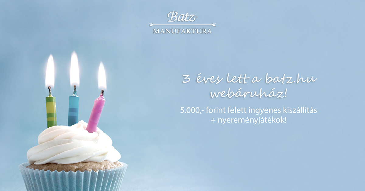 Háromévesek lettünk - Batz webáruház